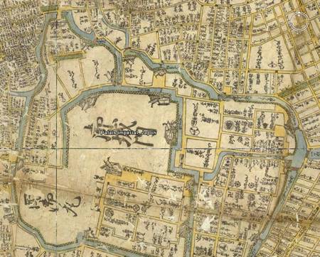 Le palais impérial sur la carte de 1680.