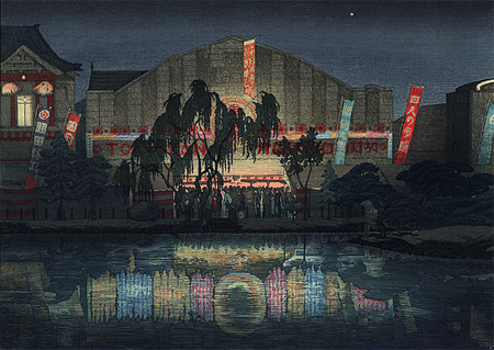 asakusa de nuit par Ishiwata Koitsu