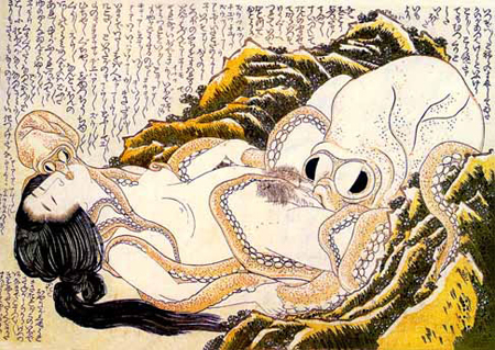 la femme du pêcheur d’Hokusai