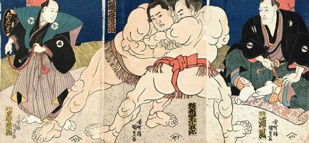 ukiyo-e de sumo de kunisada