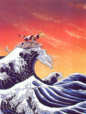 variante de la vague d’Hokusai