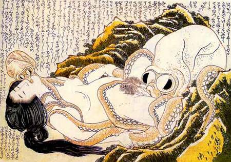 le rêve de la femme du pêcheur d’Hokusai